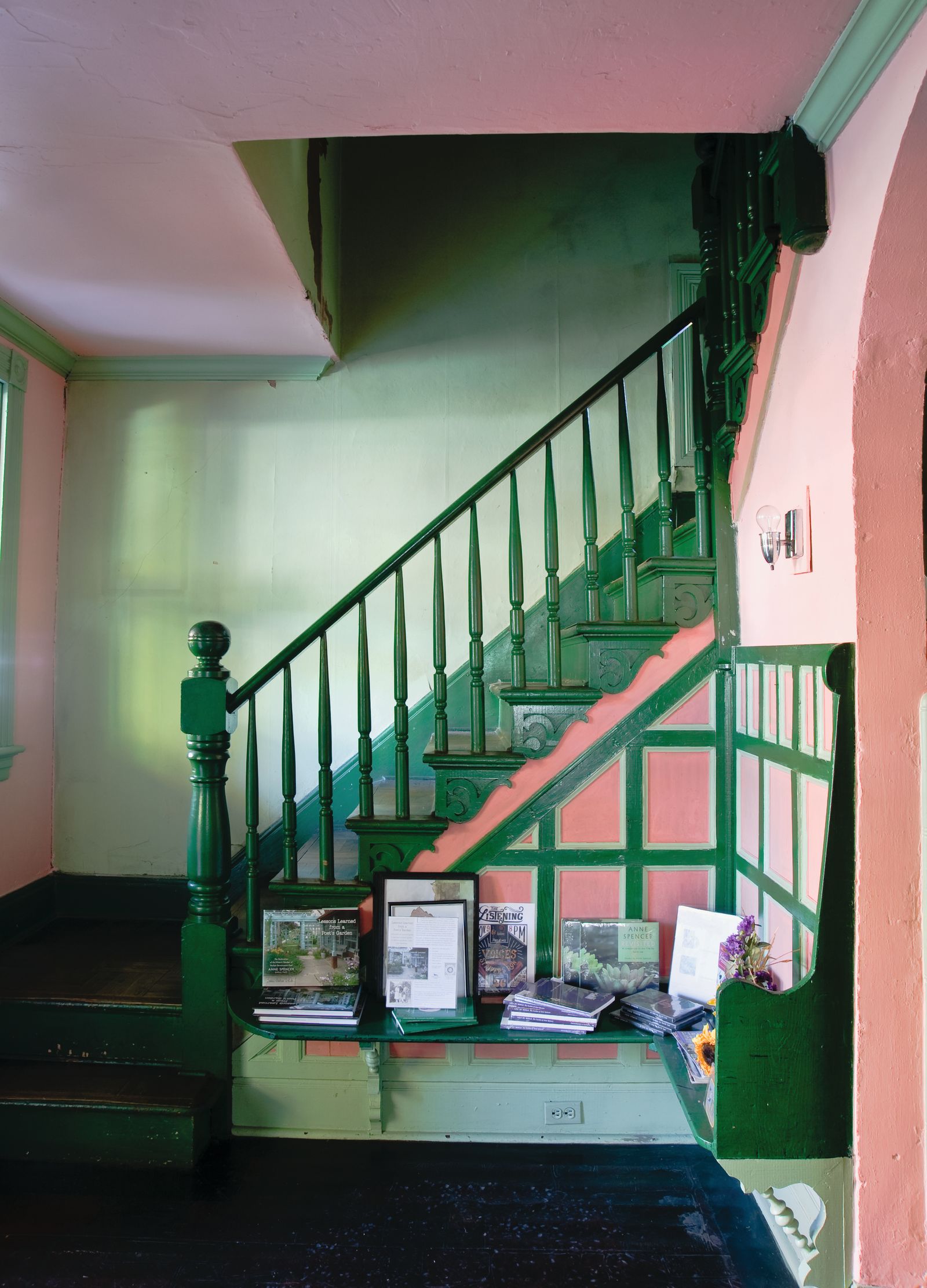 Image may contain Architecture Building House Housing Staircase Foyer Indoors and Person