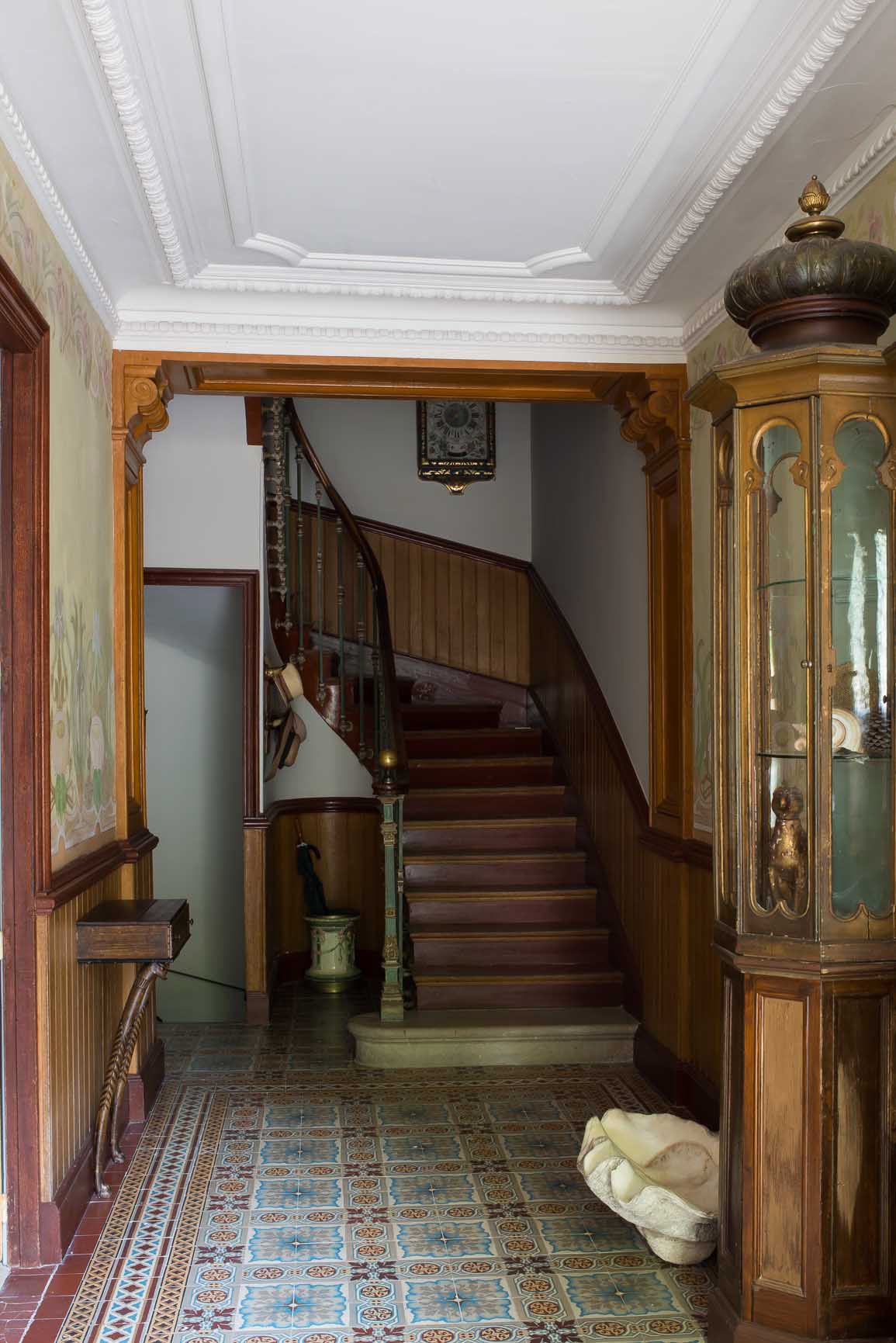 Architecture Building House Housing Staircase Indoors Foyer Interior Design and Person