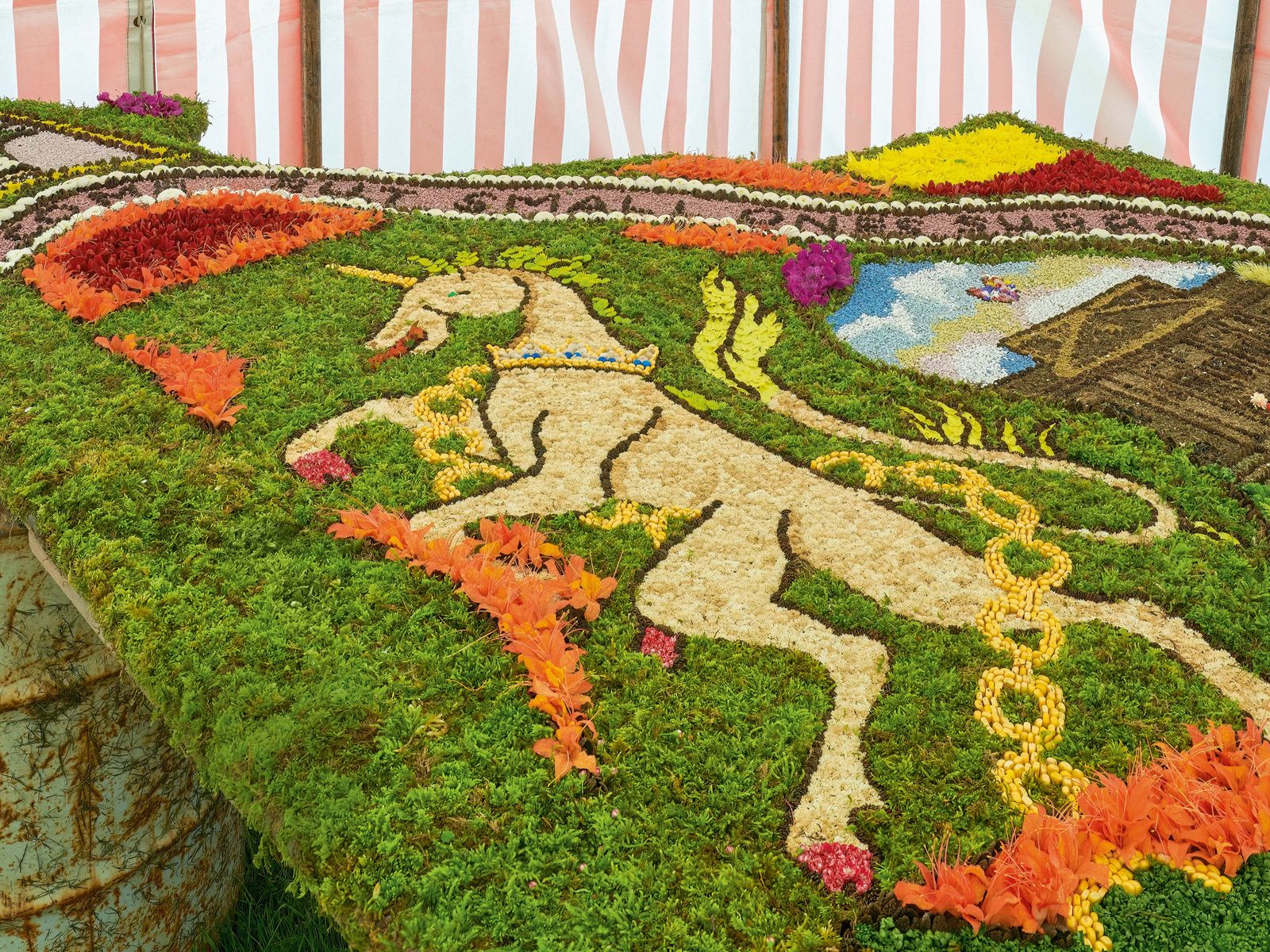Villagers are devising elaborately decorated wells in the British Midlands
