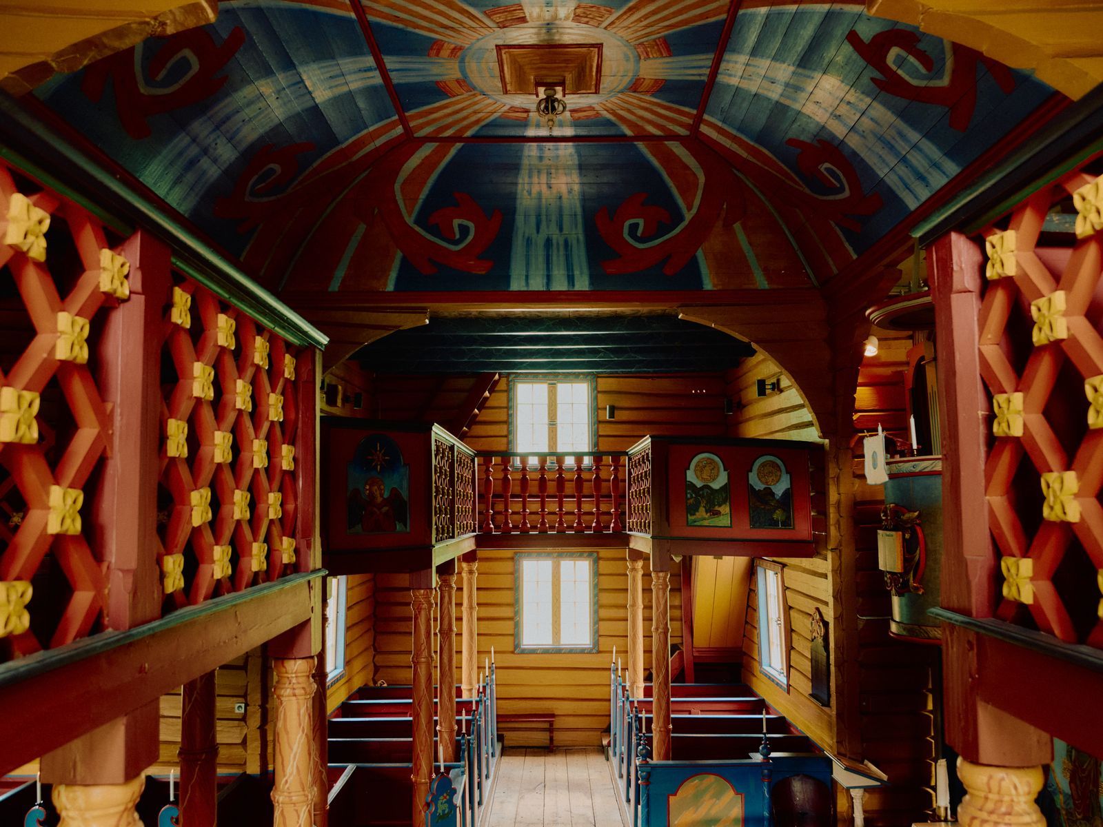 The remote Norwegian church that’s a riot of colours and carvings